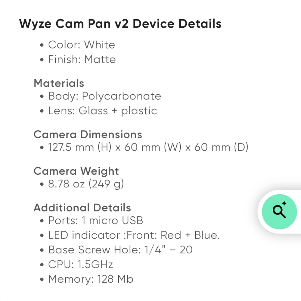 Wyze Cam Pan v2 pet camera